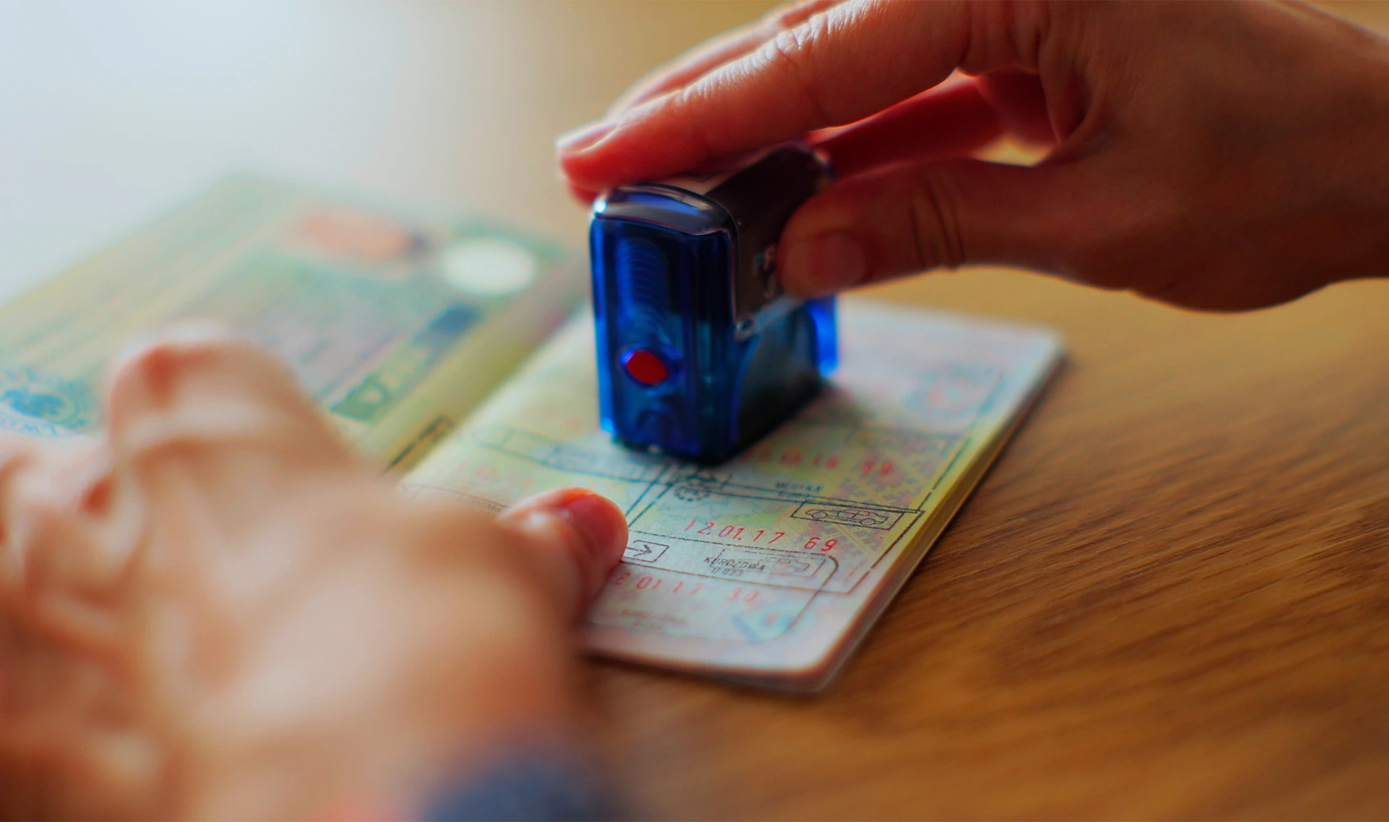 Visa stamping